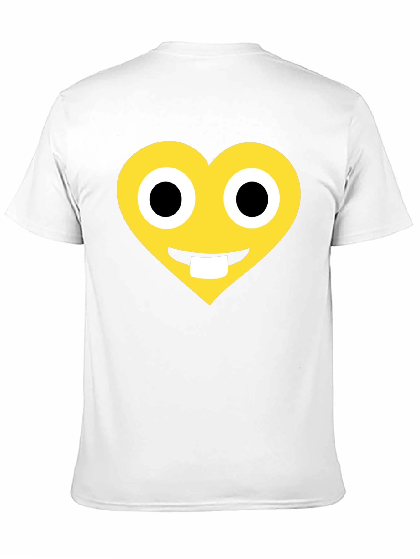 Heart Emoji Graphic T-Shirt - Black Cotton Blend