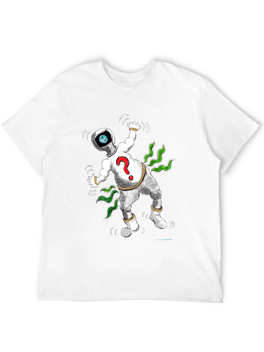 Cosmic Question T-Shirt - Black Cotton Tee