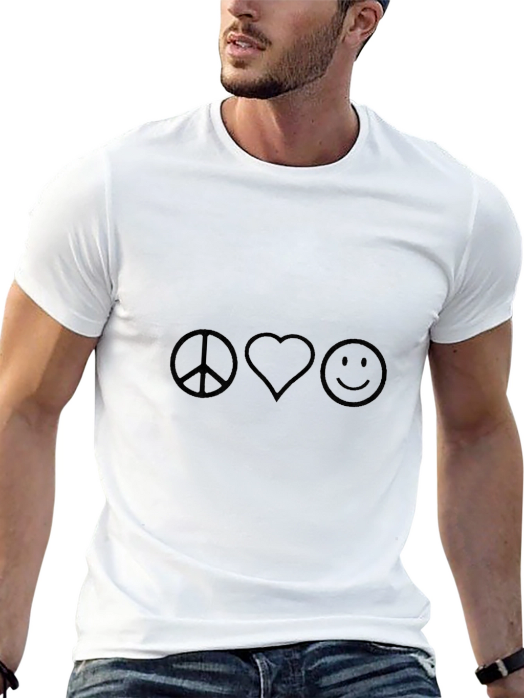 Peace Love Smiley T-Shirt