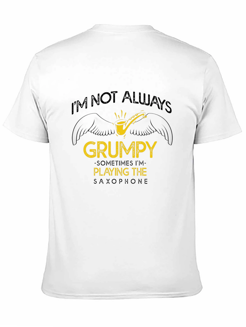 Grumpy Saxophone Player Black T-Shirt