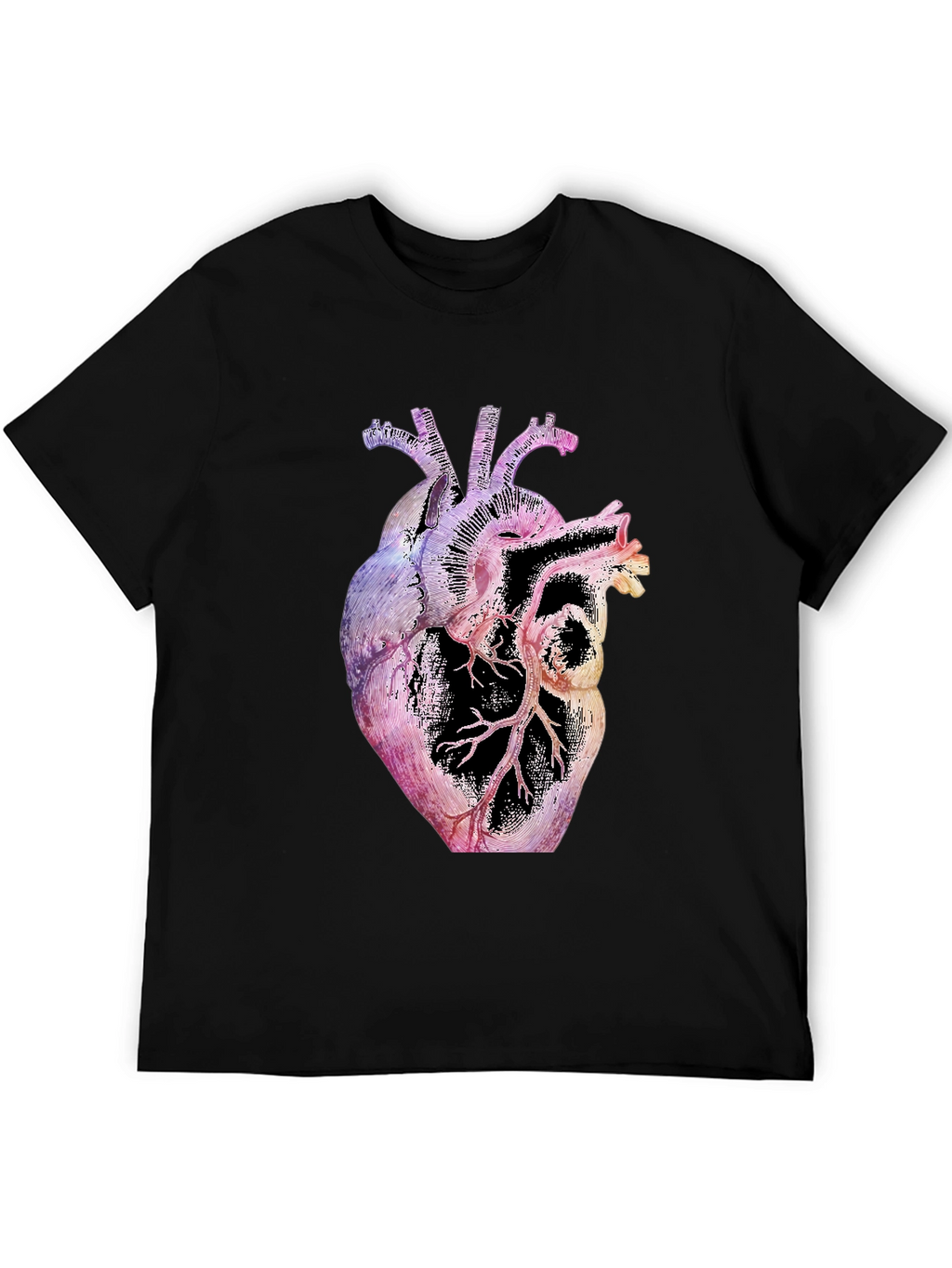 Anatomical Heart Graphic Black T-Shirt