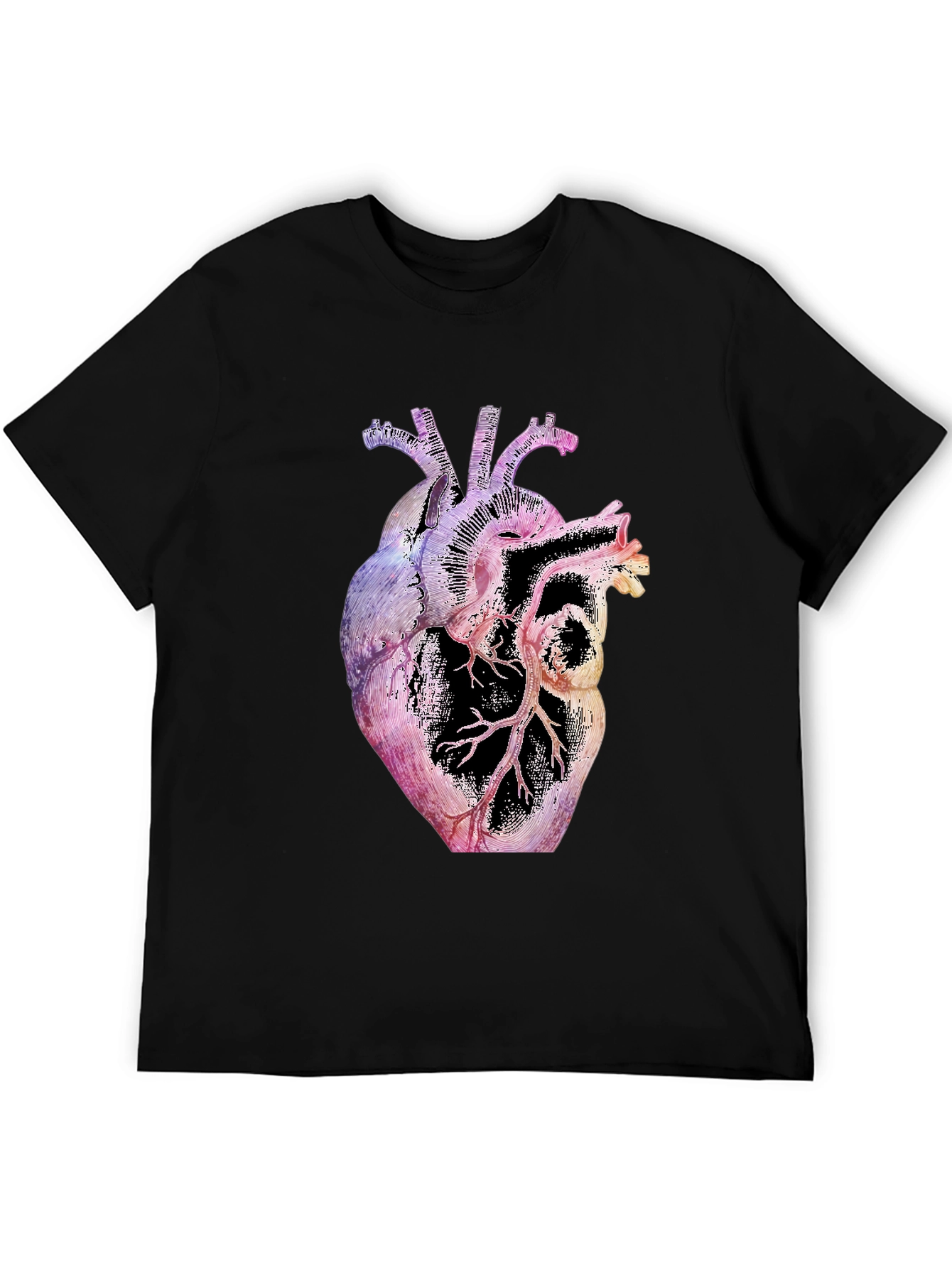 Anatomical Heart Graphic Black T-Shirt