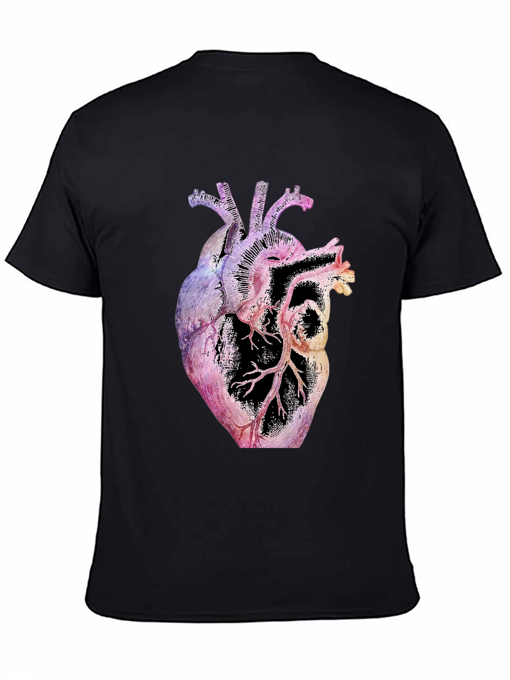 Anatomical Heart Graphic Black T-Shirt