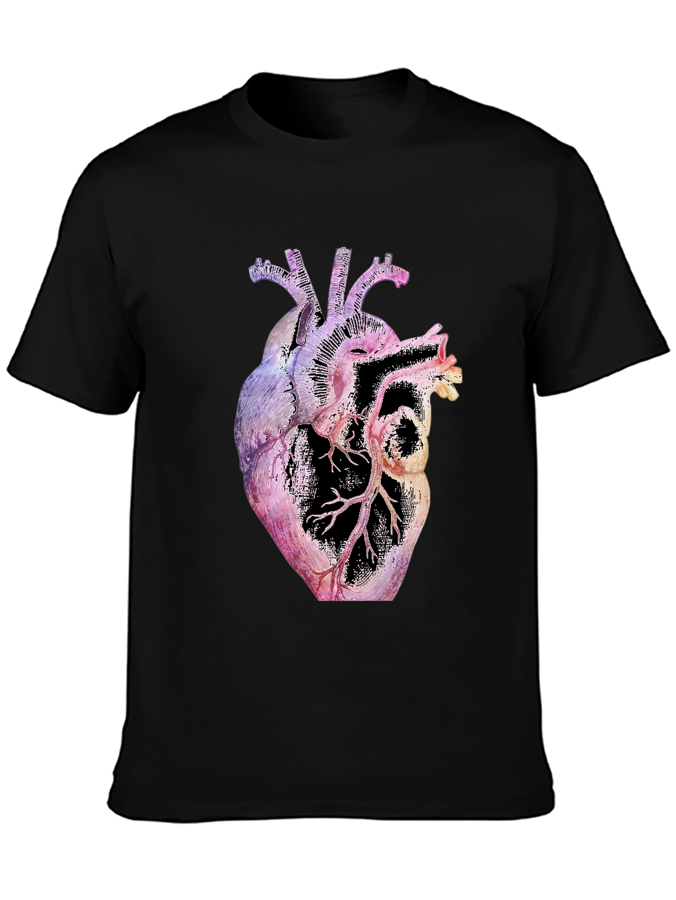Anatomical Heart Graphic Black T-Shirt