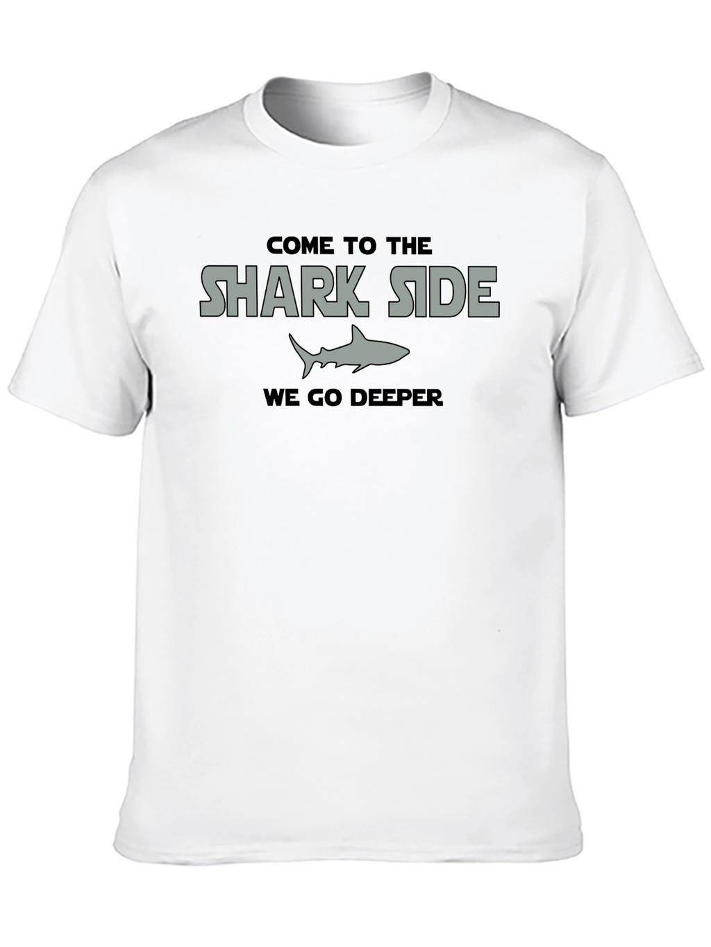 Shark Side Mens Black T-Shirt