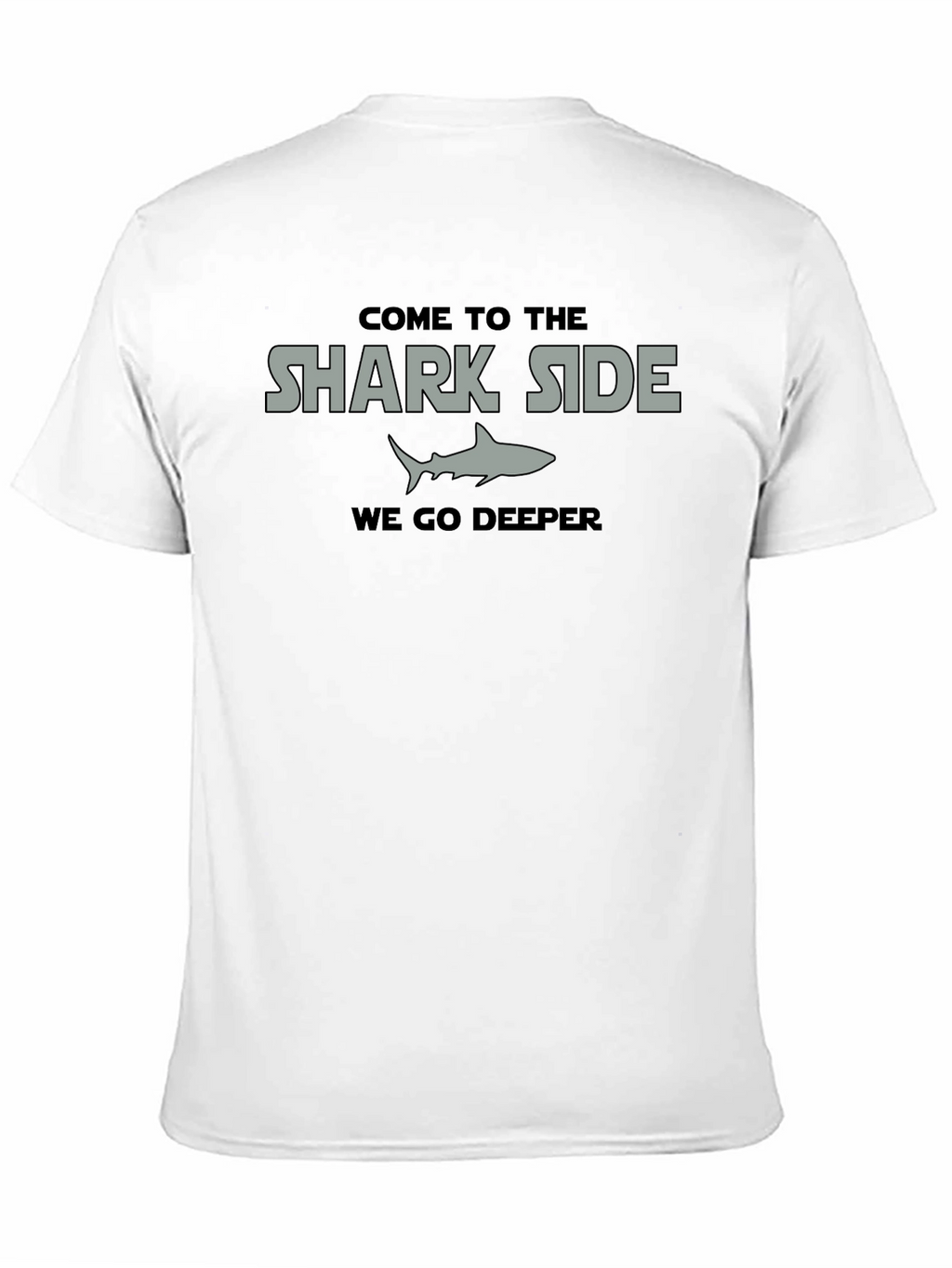 Shark Side Mens Black T-Shirt