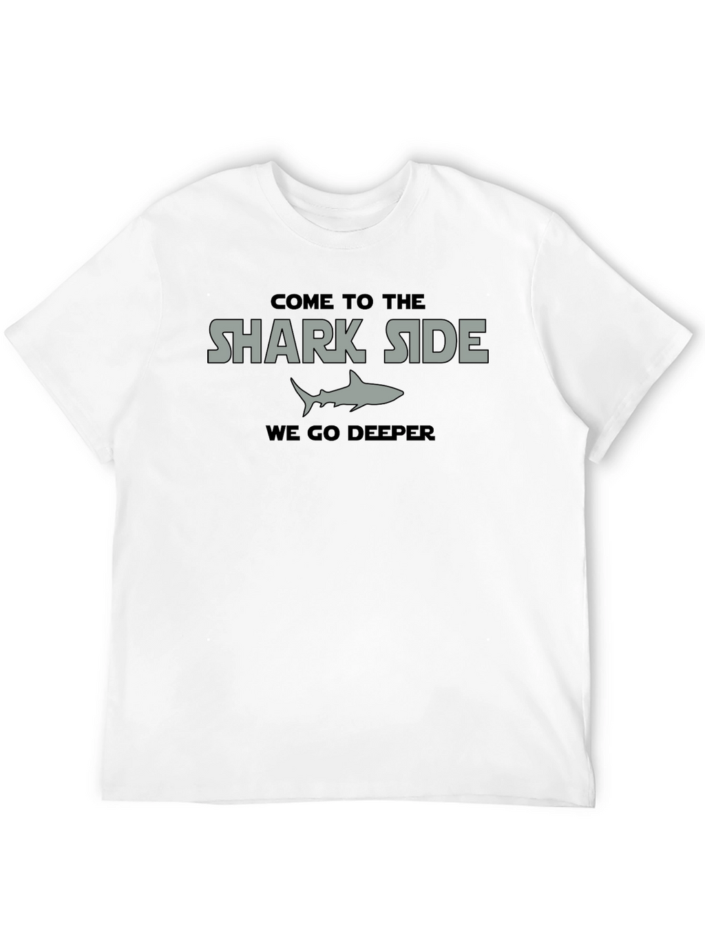 Shark Side Mens Black T-Shirt