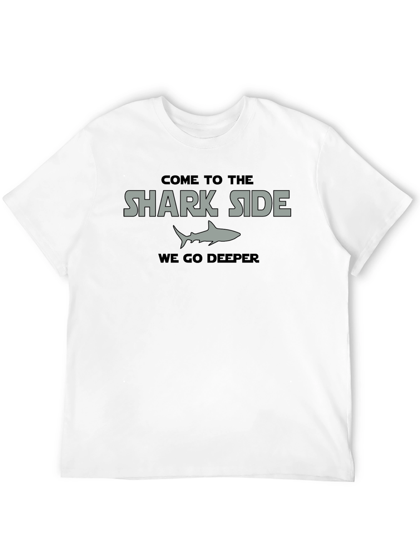 Shark Side Mens Black T-Shirt