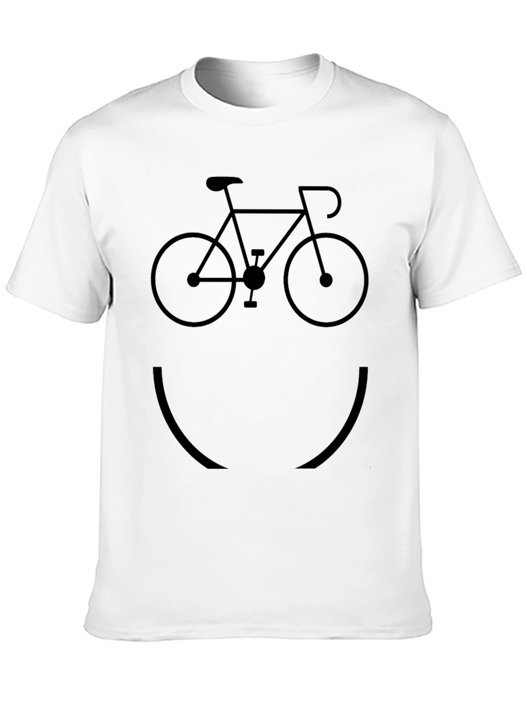 Bike Smile Graphic Tee - Black Cotton T-Shirt