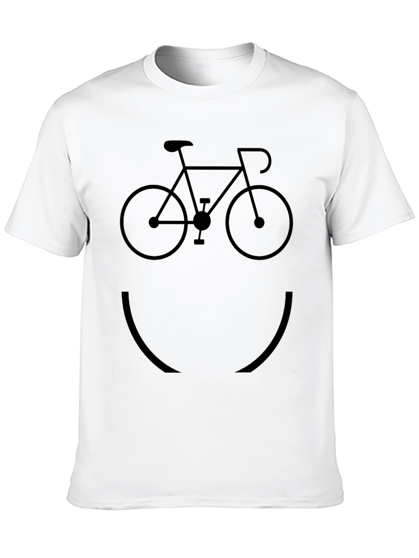 Bike Smile Graphic Tee - Black Cotton T-Shirt