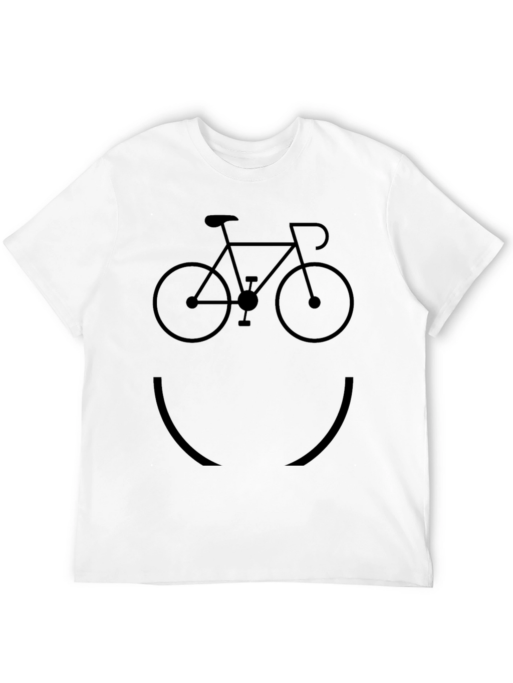 Bike Smile Graphic Tee - Black Cotton T-Shirt