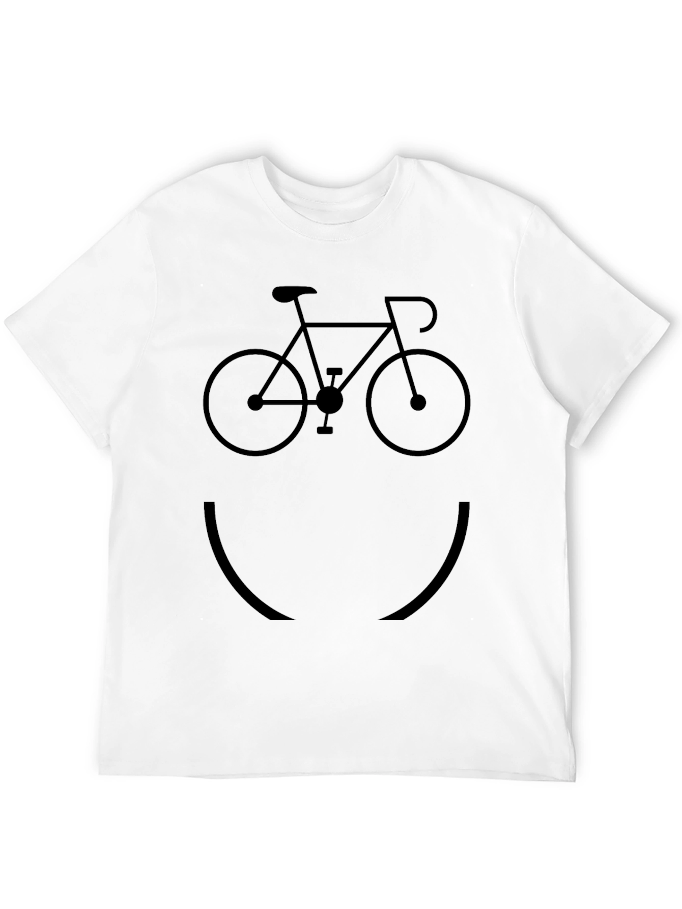 Bike Smile Graphic Tee - Black Cotton T-Shirt