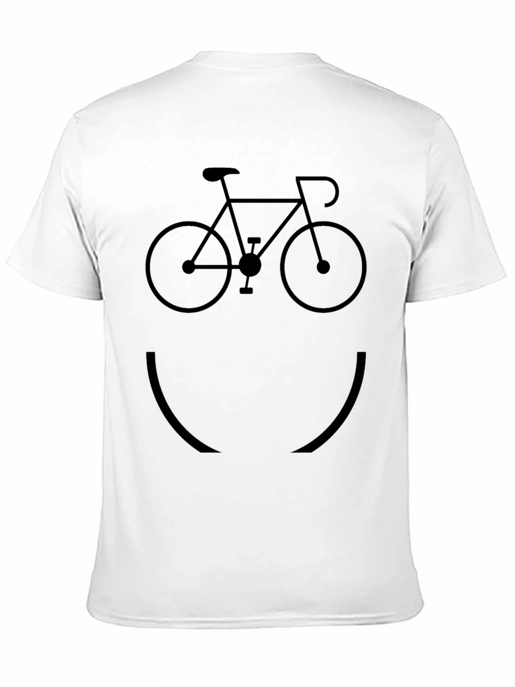 Bike Smile Graphic Tee - Black Cotton T-Shirt