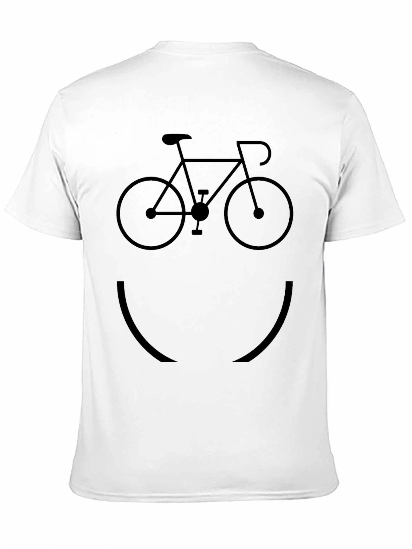 Bike Smile Graphic Tee - Black Cotton T-Shirt