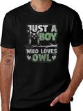 Just A Boy Who Loves Owls T-Shirt