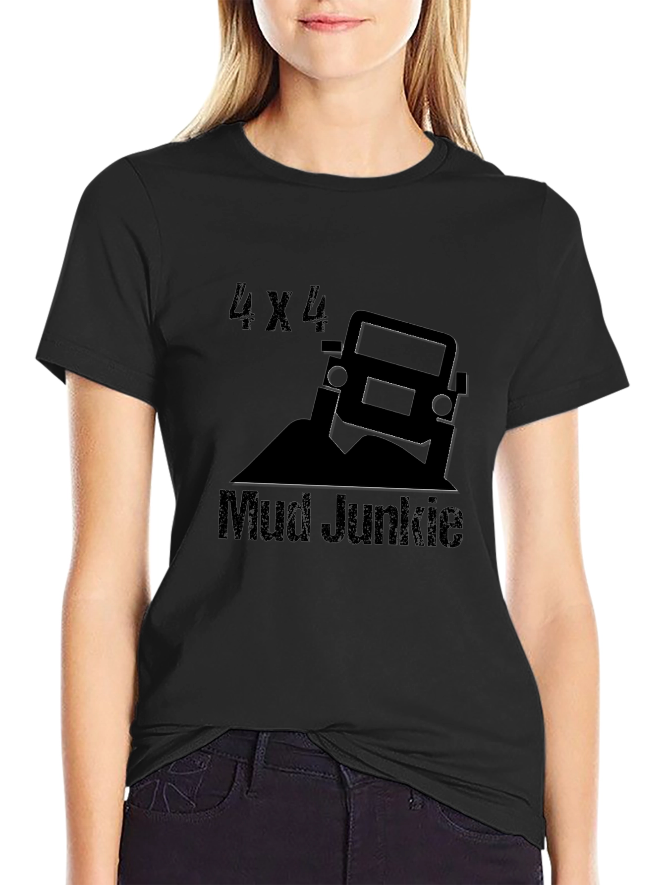 4x4 Mud Junkie Black T-Shirt
