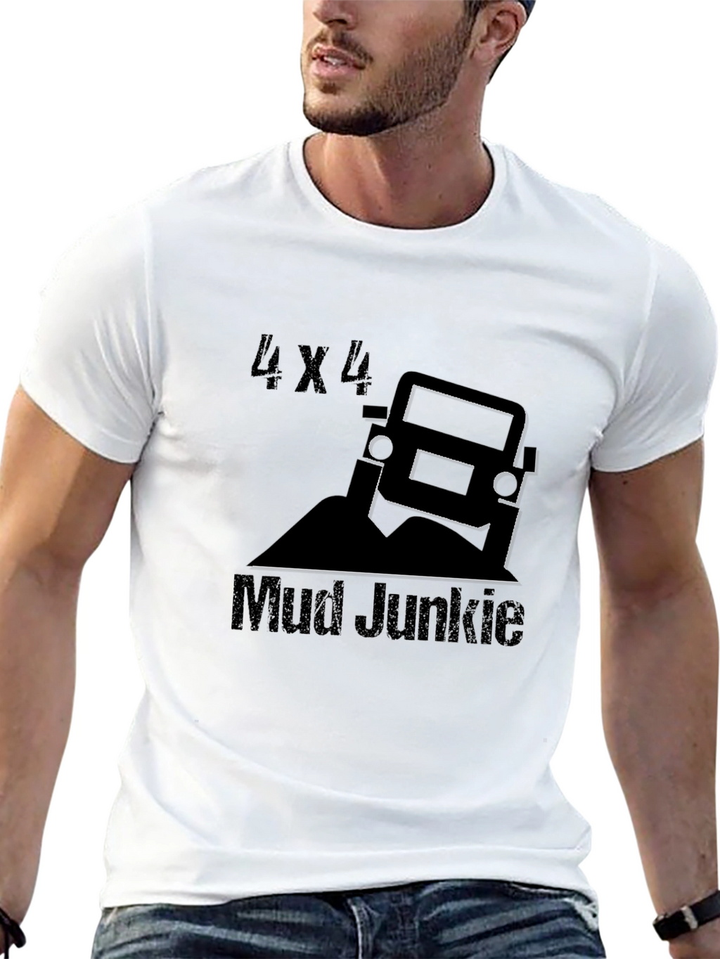 4x4 Mud Junkie Black T-Shirt