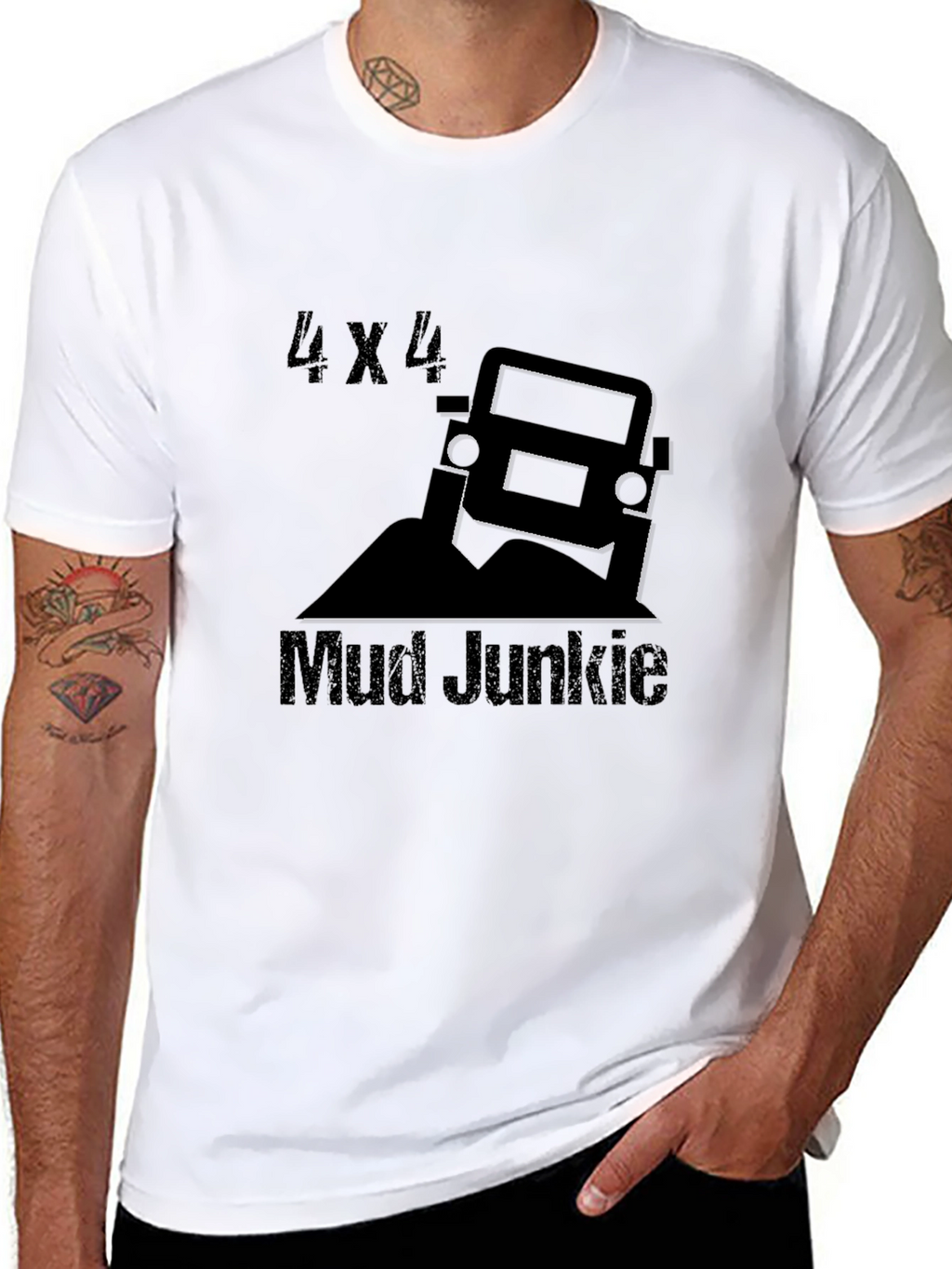 4x4 Mud Junkie Black T-Shirt
