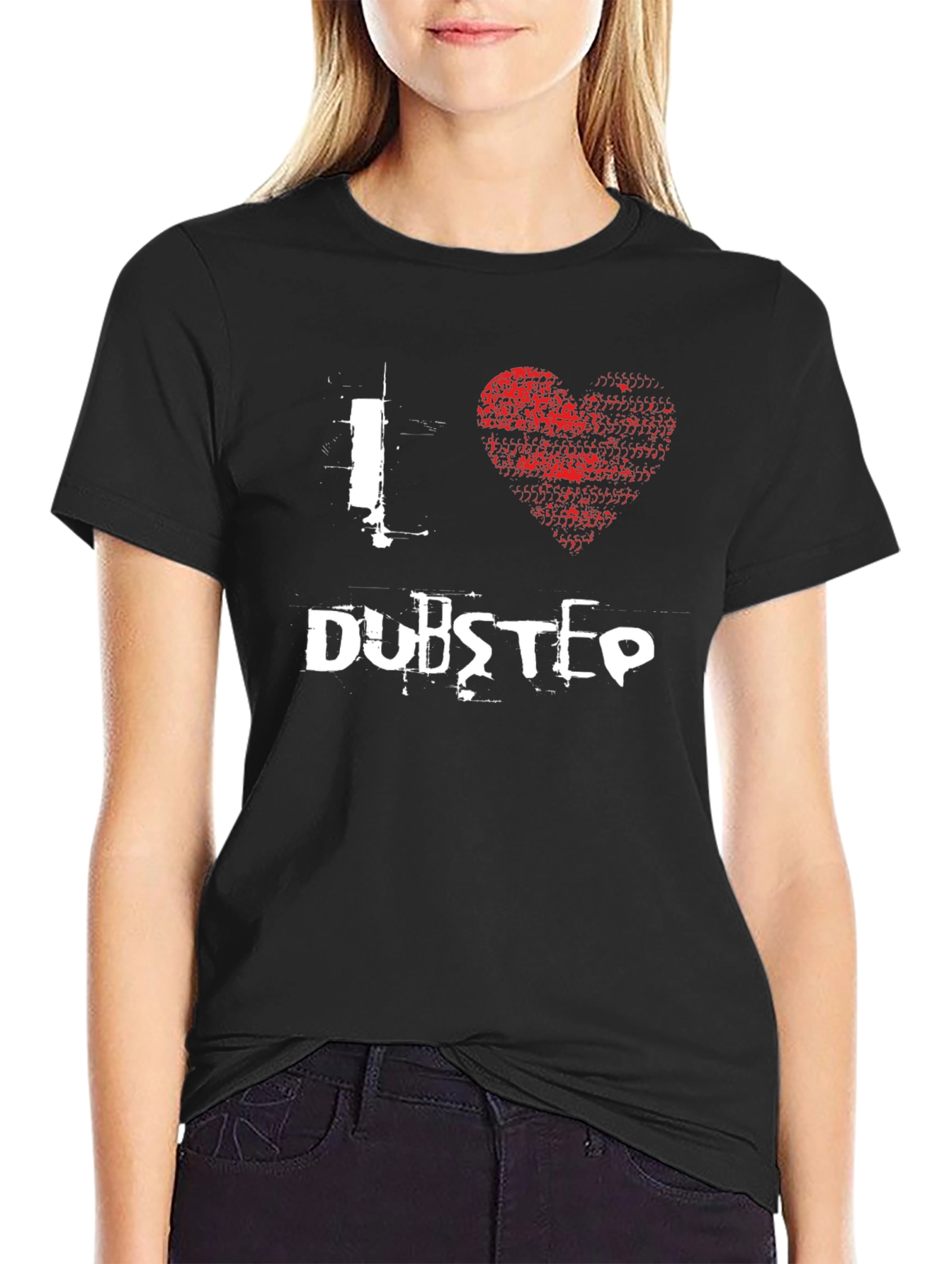 I Heart Dubstep Black Graphic Tee