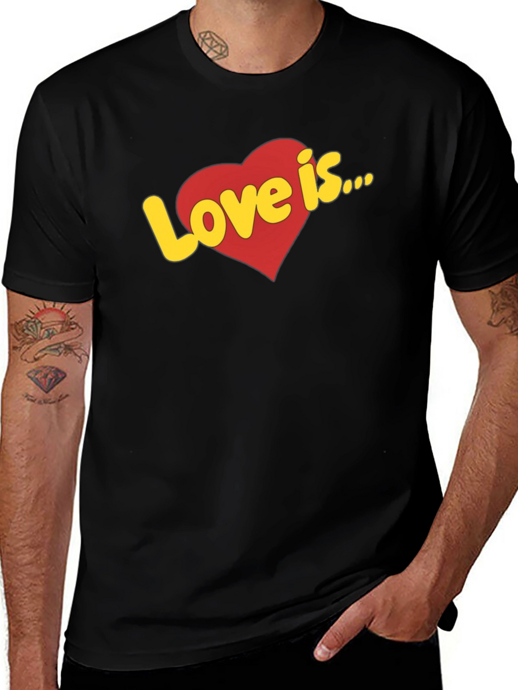 Love is... T-Shirt - Classic Heart Design
