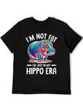 Hippo Era Graphic T-Shirt - Funny Animal Tee