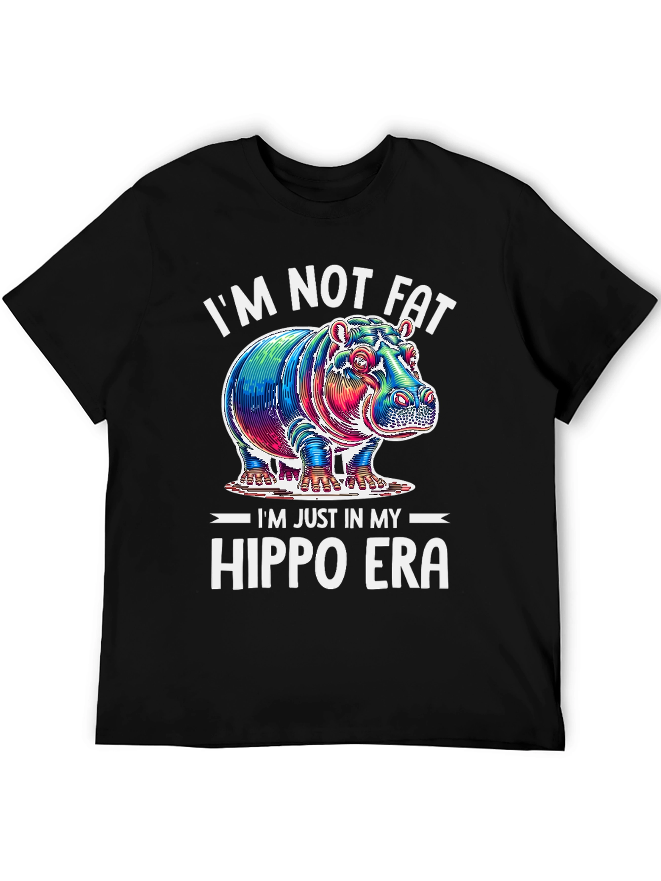 Hippo Era Graphic T-Shirt - Funny Animal Tee