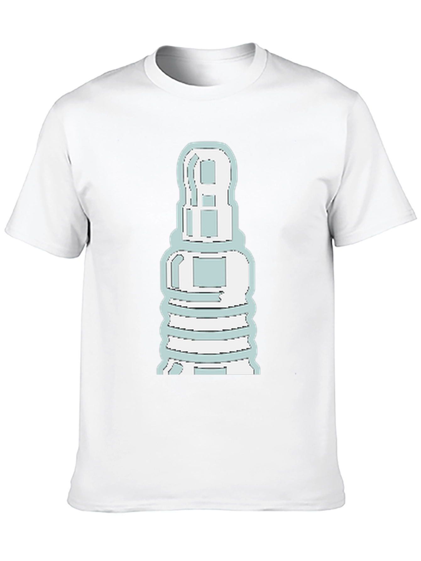 Unique Graphic Tee - Spark Plug Design