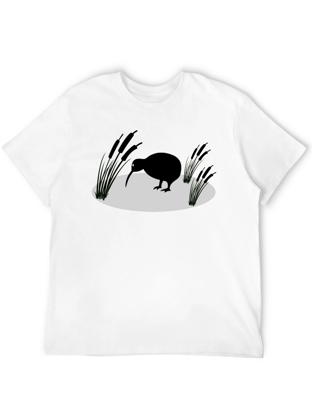 Kiwi Bird Silhouette Graphic Tee - Black