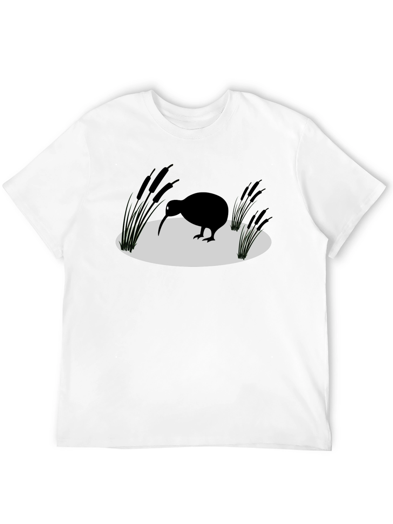 Kiwi Bird Silhouette Graphic Tee - Black
