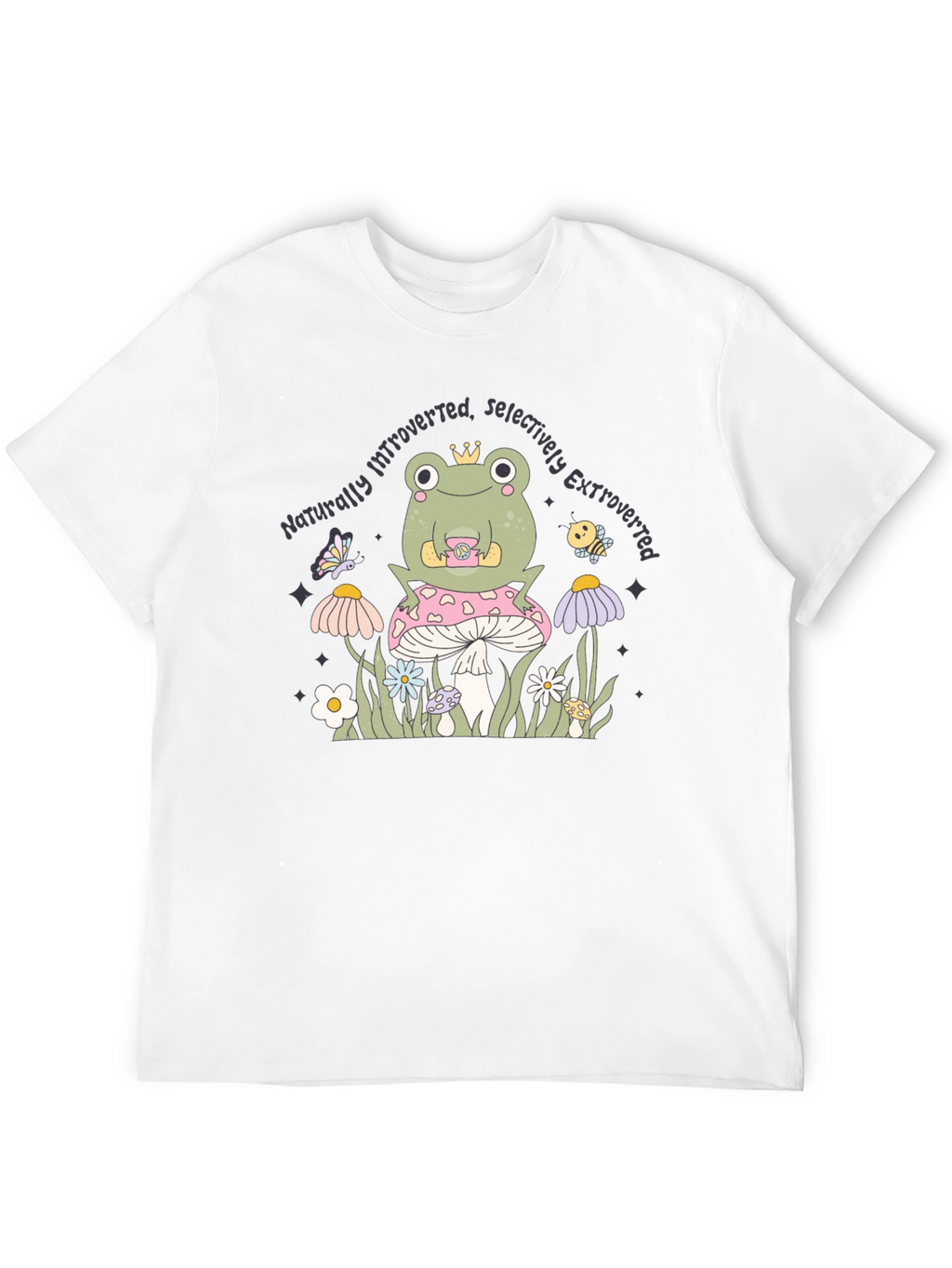 Introverted Extroverted Frog Graphic T-Shirt
