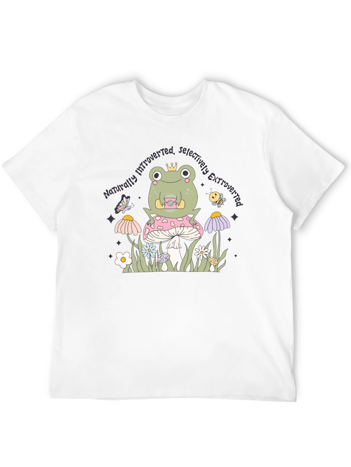 Introverted Extroverted Frog Graphic T-Shirt