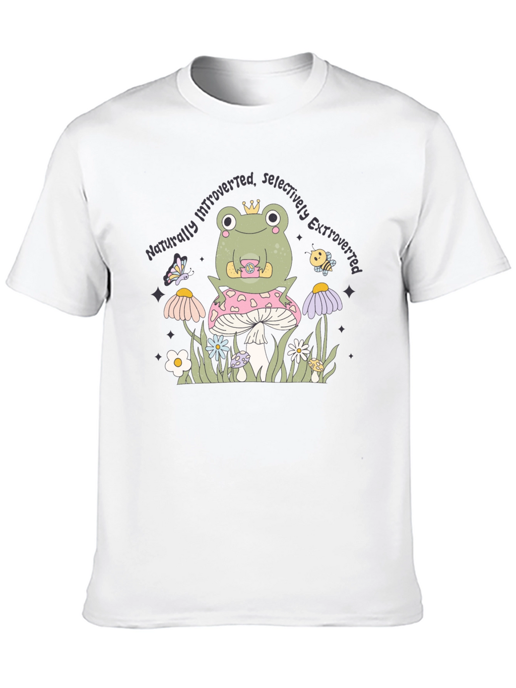 Introverted Extroverted Frog Graphic T-Shirt