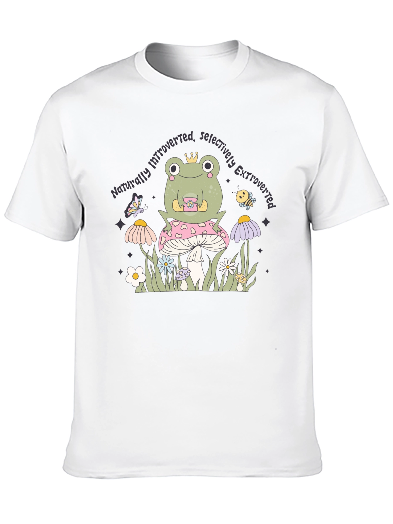 Introverted Extroverted Frog Graphic T-Shirt