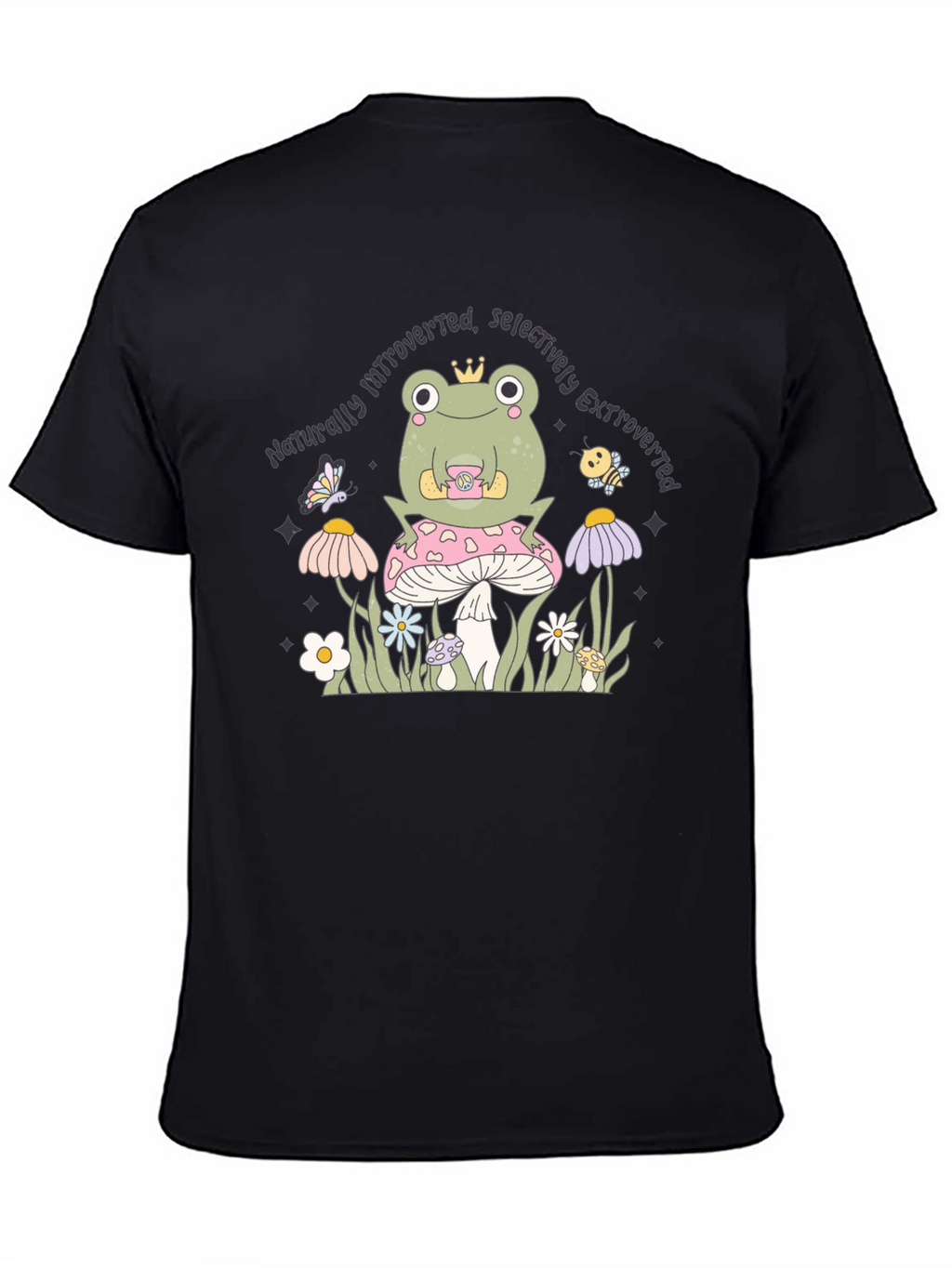 Introverted Extroverted Frog Graphic T-Shirt