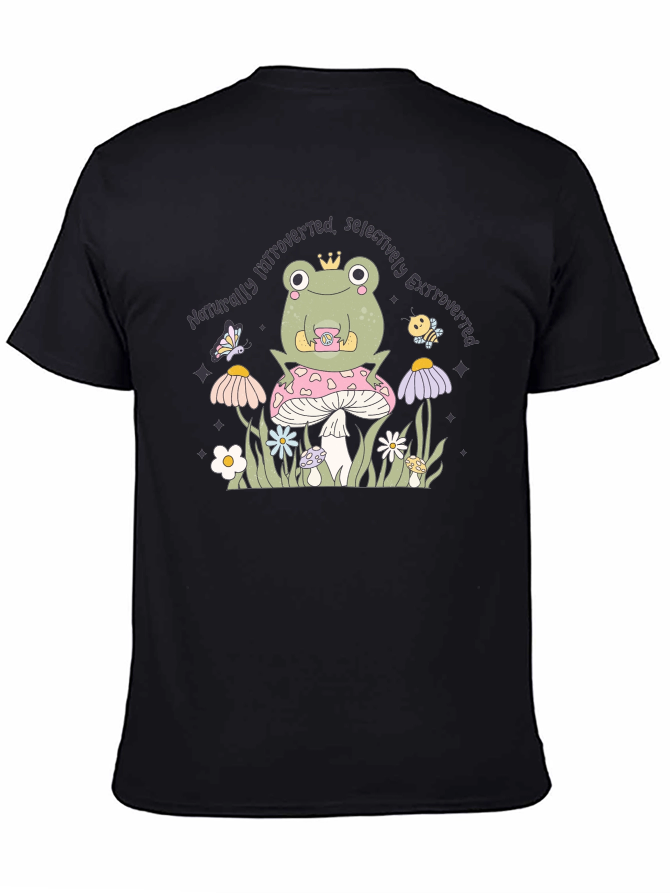 Introverted Extroverted Frog Graphic T-Shirt