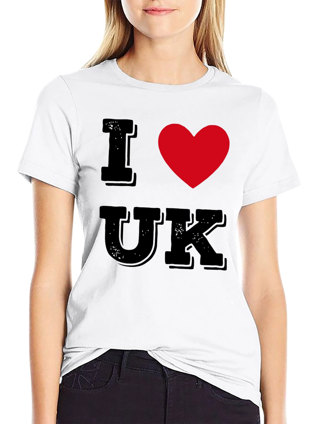 I Heart UK T-Shirt - Black Cotton Tee