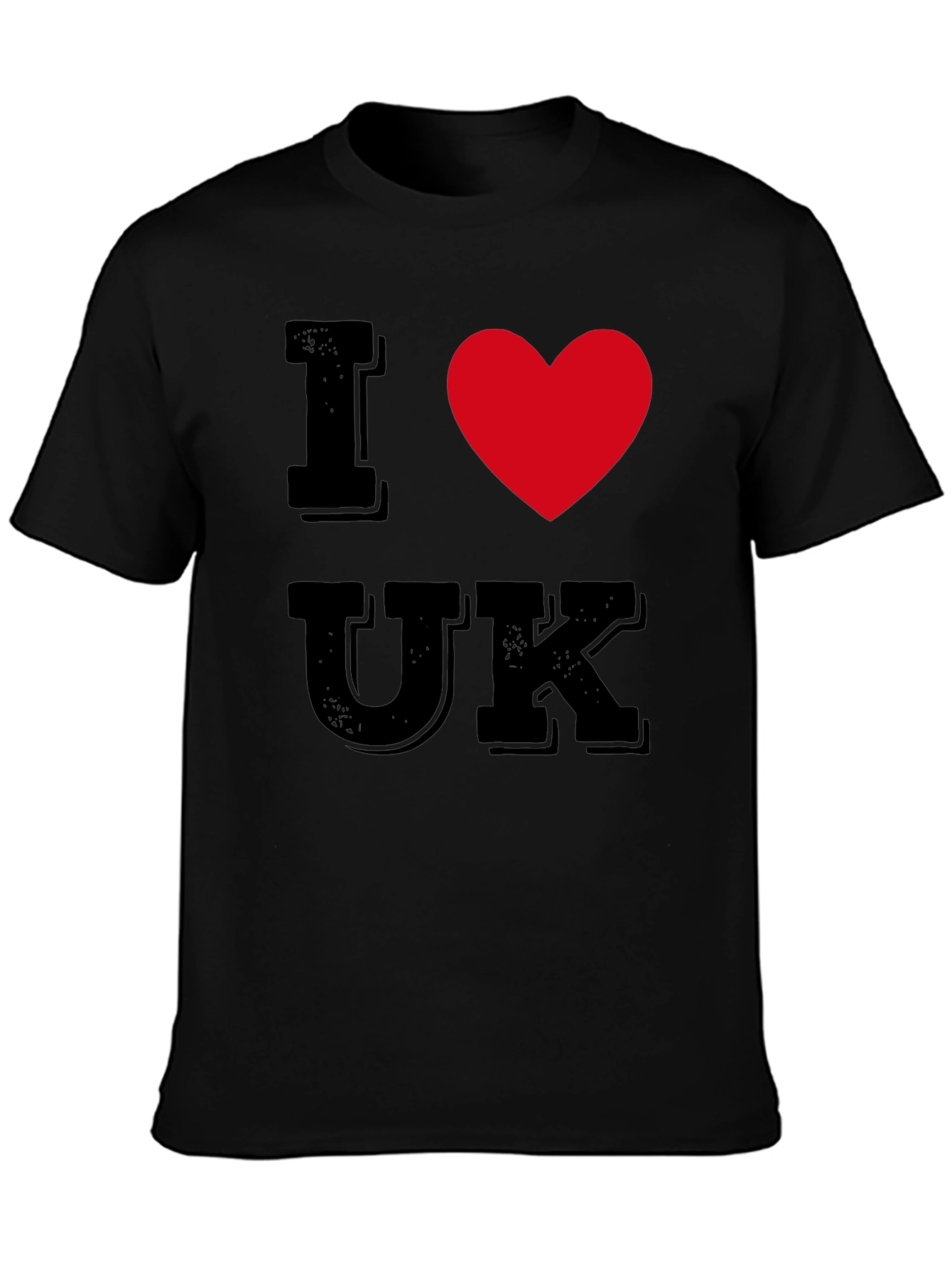 I Heart UK T-Shirt - Black Cotton Tee