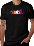 Lesbian Pride Dogs Heartbeat Graphic Tee