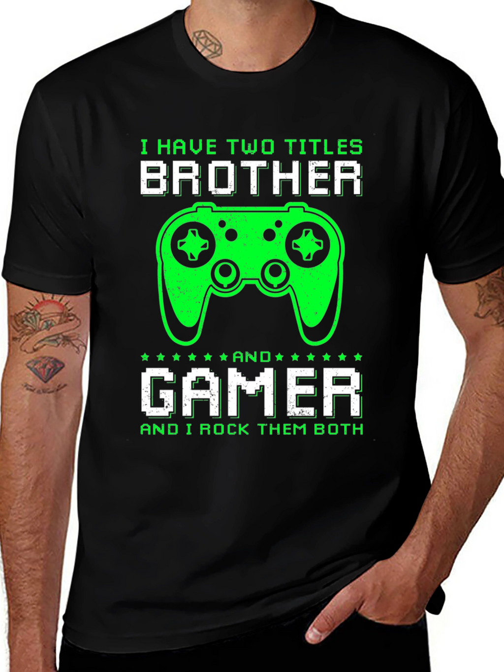Brother Gamer T-Shirt - I Rock Them Both!