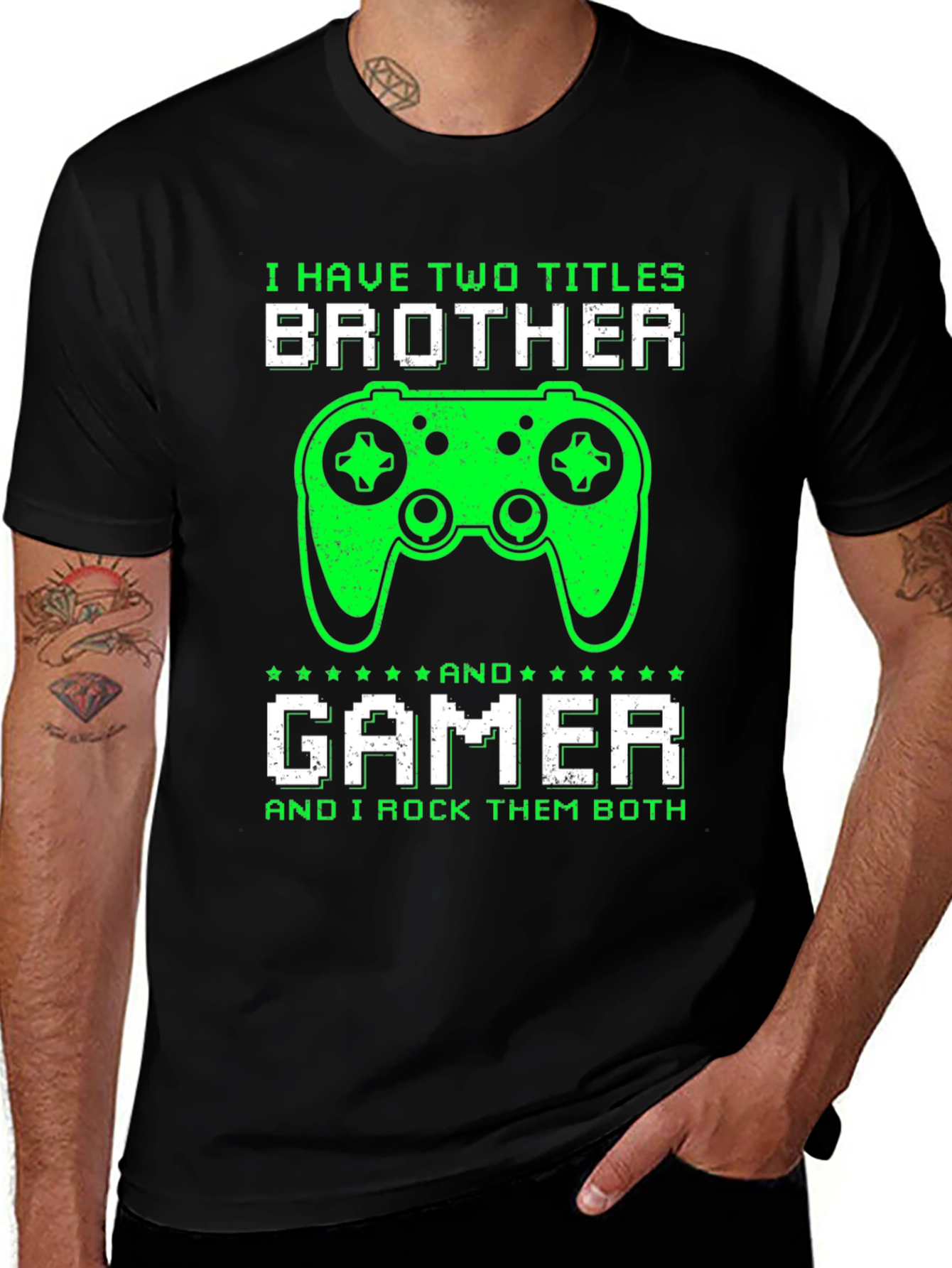 Brother Gamer T-Shirt - I Rock Them Both!