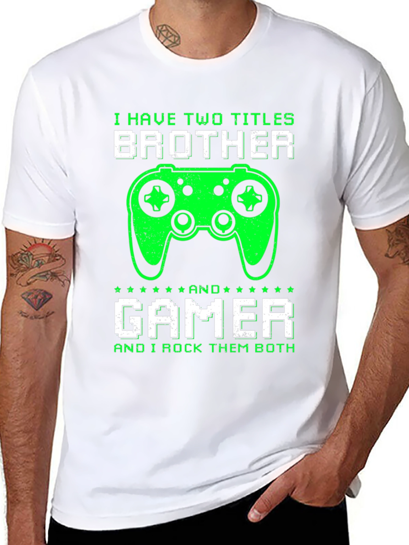 Brother Gamer T-Shirt - I Rock Them Both!
