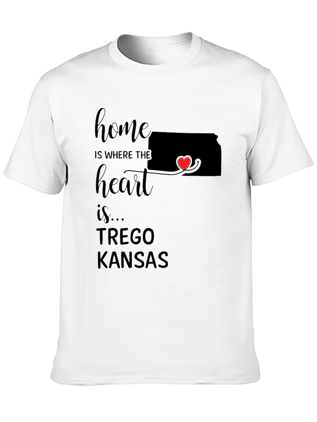 Trego Kansas Home Heart T-Shirt