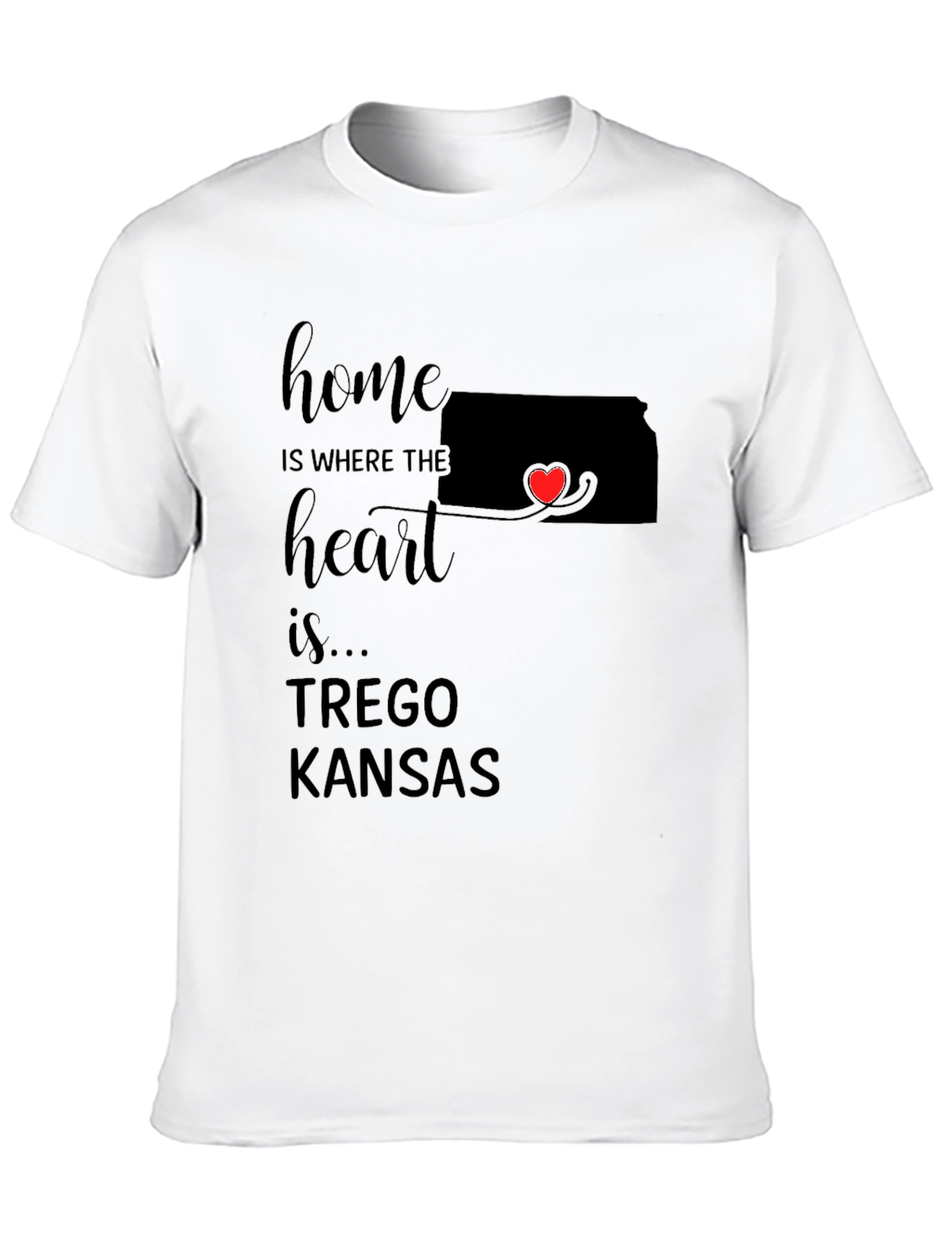 Trego Kansas Home Heart T-Shirt