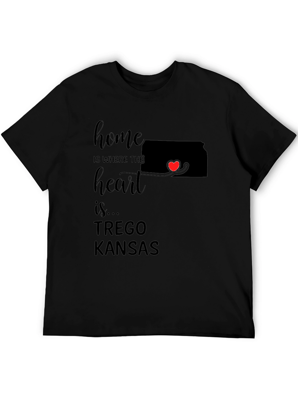 Trego Kansas Home Heart T-Shirt