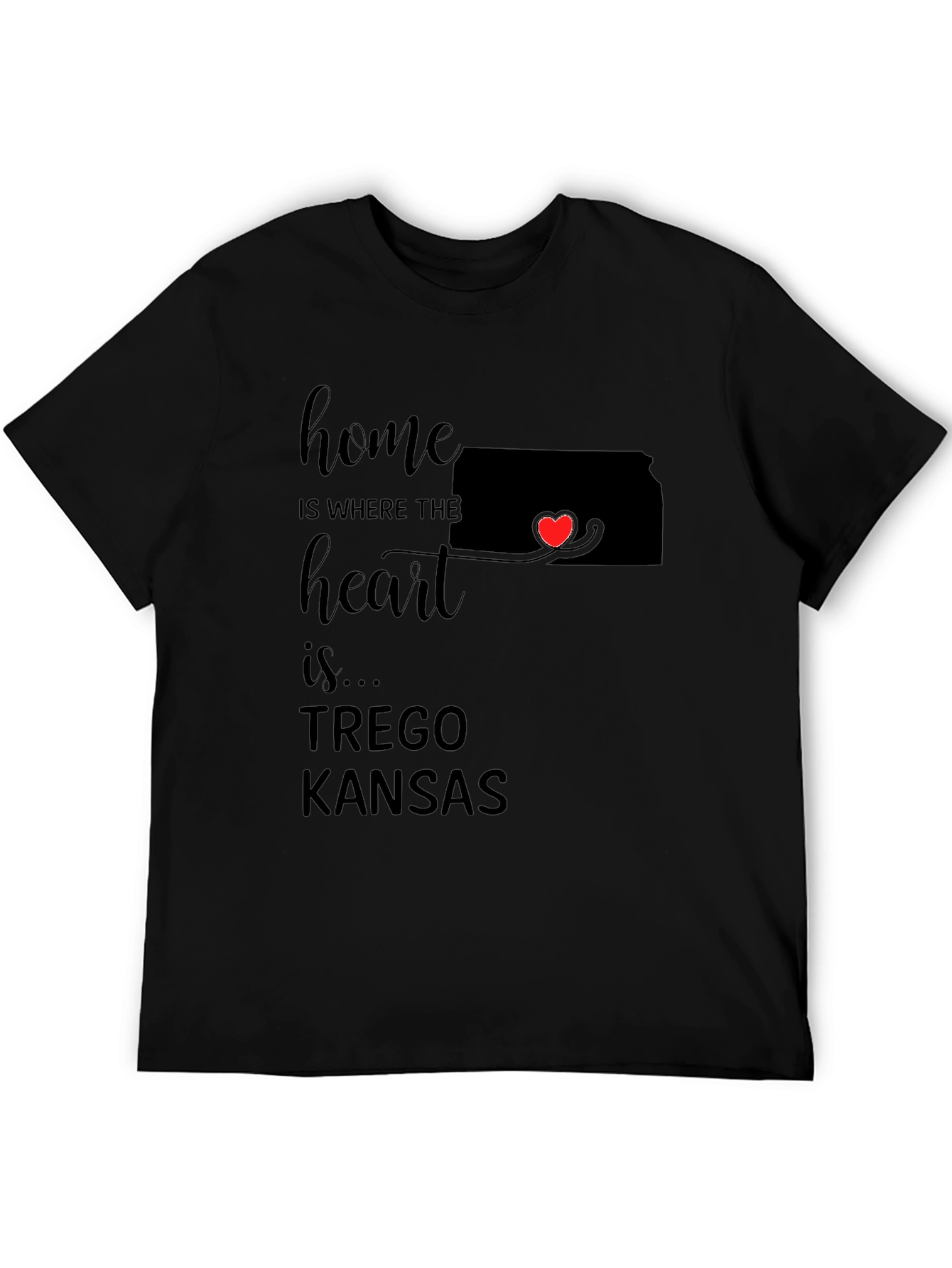 Trego Kansas Home Heart T-Shirt