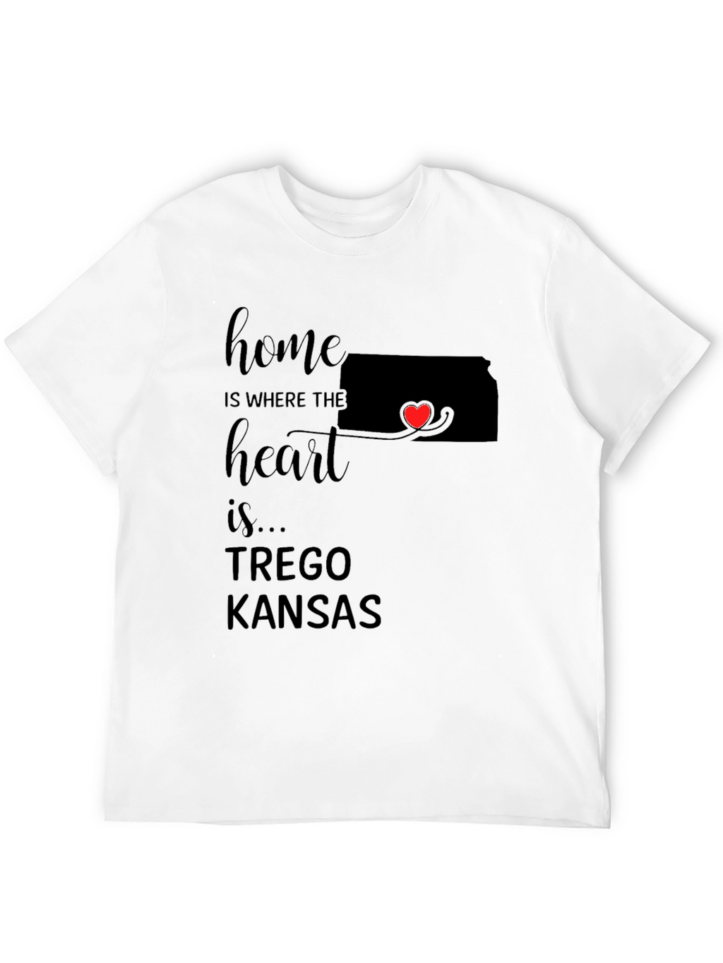 Trego Kansas Home Heart T-Shirt