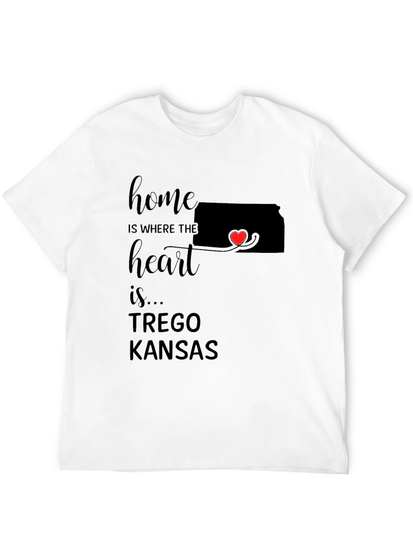 Trego Kansas Home Heart T-Shirt