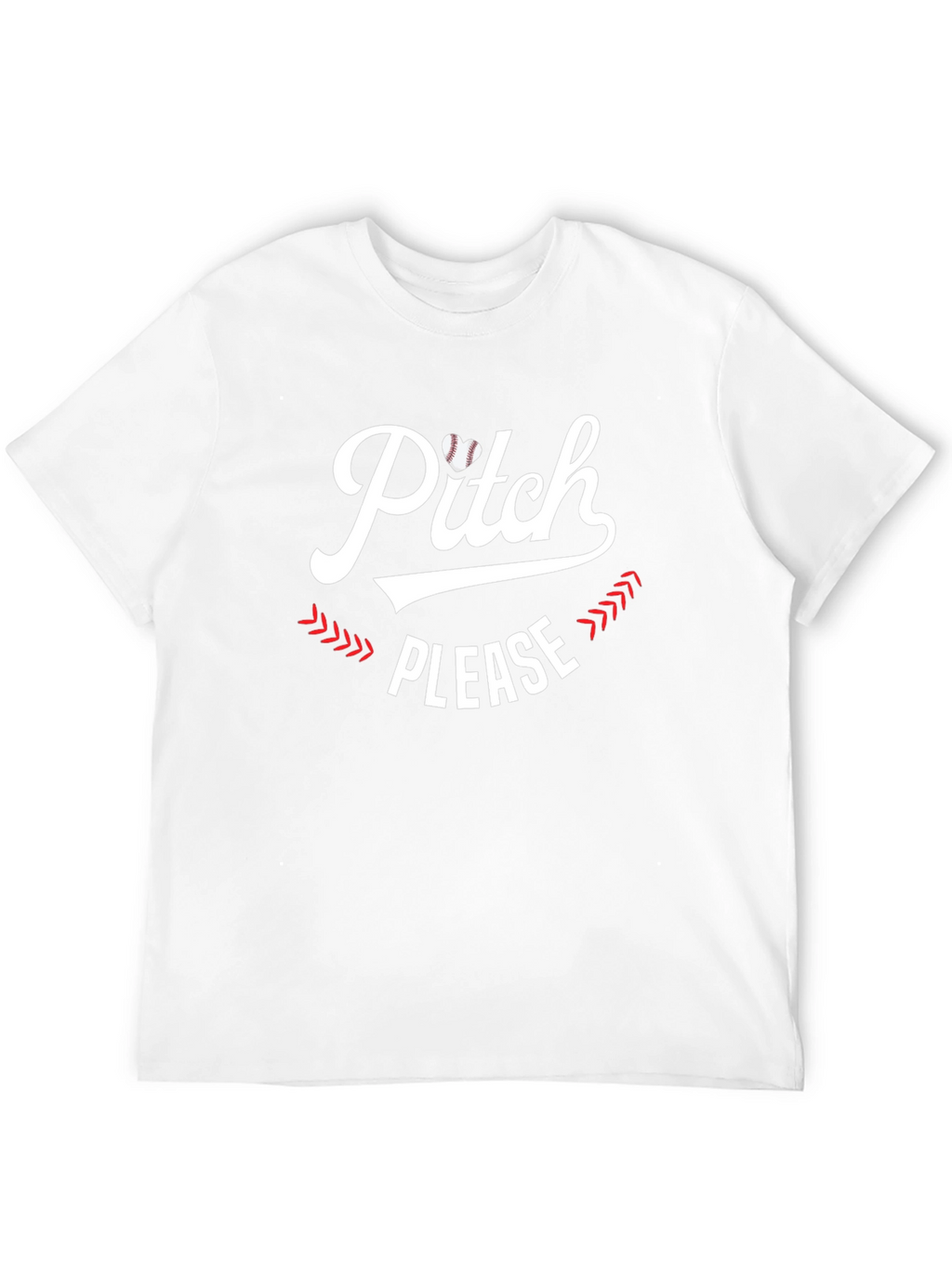 Pitch Please Baseball Heart Graphic Tee
