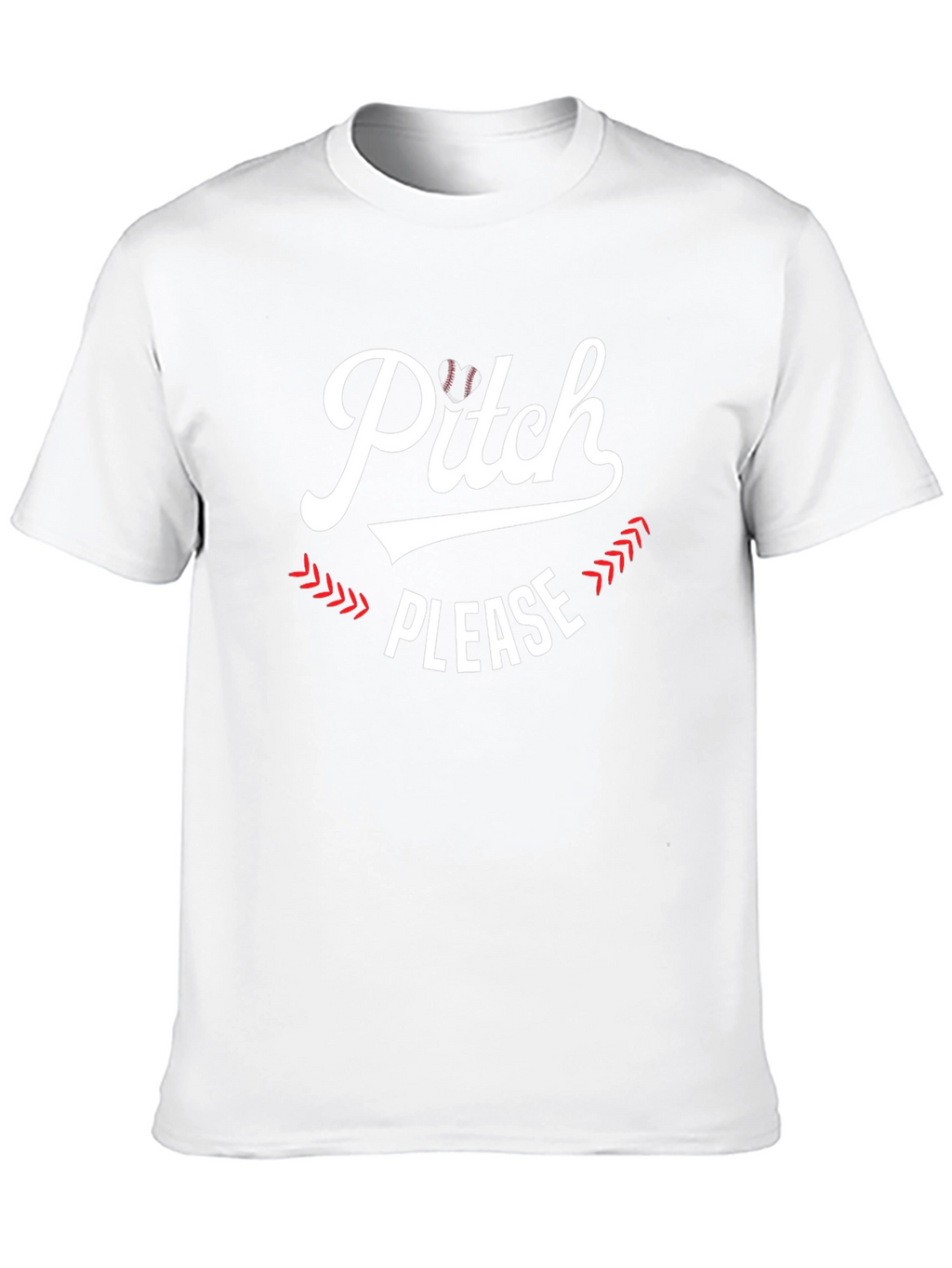 Pitch Please Baseball Heart Graphic Tee