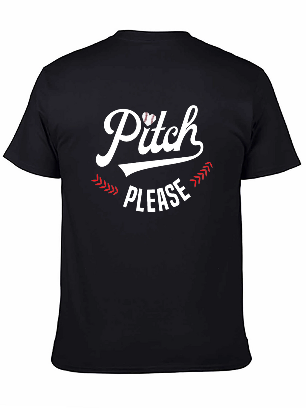 Pitch Please Baseball Heart Graphic Tee